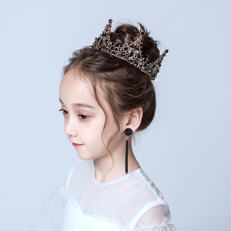 1pc Mahkota Tiara Mini Dengan Hiasan Kristal &amp; Mutiara