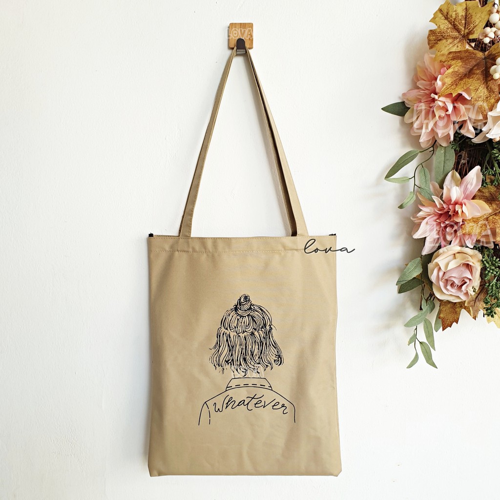 [LOKAL] Fashion Fair - TOTEBAG WHATEVER Dari JKT - BISA COD TOTE BAG WANITA MURAH MORYMONY