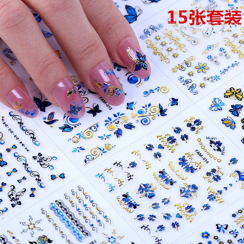 3D Nail Art/ Stiker Kuku 3D/ 3D Nail Seal/ Fimo/ Hiasan Kuku/ Aksesoris Kuku Palsu Nailart