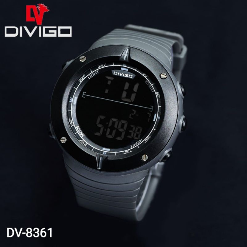 (Terima Cod)Jam Tangan Pria Divigo Digital Anti Air Strap Rubber(Dikirim Dari Jakarta)