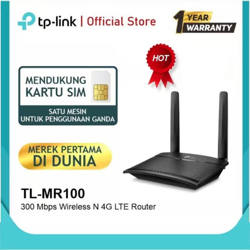 TP-LINK TL-MR100 4G LTE Router 300 Mbps Wireless N 300Mbps Wireless N 4G Router (Second)