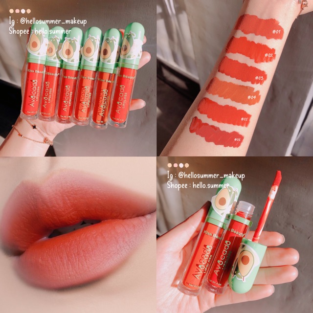 [ORI THAILAND] Kiss Beauty Avocado Matte Lipgloss