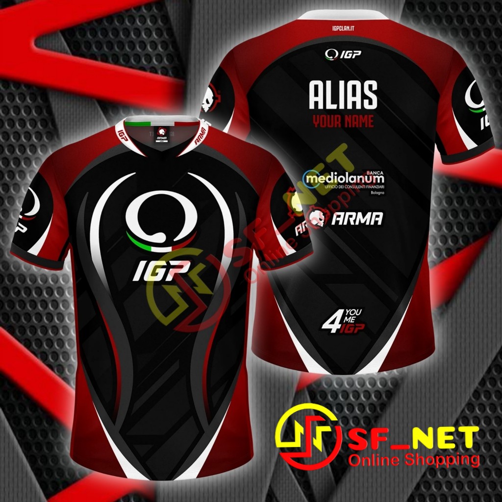 jersey gaming kaos baju esport ML freefire PUBG MERAH TERBARU