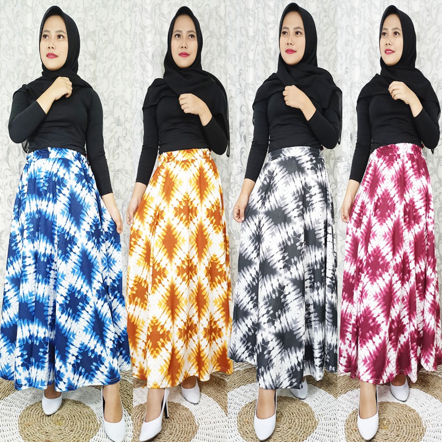 ROK PAYUNG TIEDYE SKIRT FLARE GL FASHION