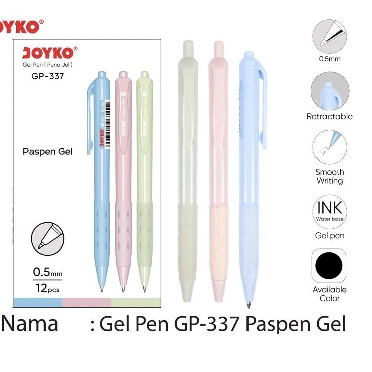 

Super Untung Pulpen Gel Joyko GP-337 Paspen Gel (12pcs)