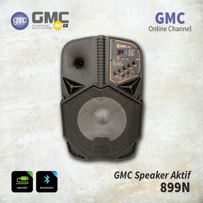 GMC SPEAKER MULTIMEDIA BLUETOOTH 899N + WIRELESS MIC || 12 inch