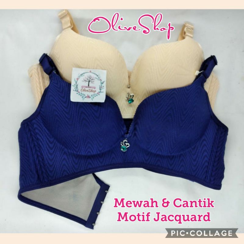 OliveShop ❤  BH Bra Luokaisha 555 Big Size Big Cup Push Up Motif Jacquard Mewah dan Berkualitas