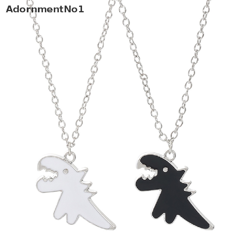 (AdornmentNo1) Kalung Rantai Dengan Liontin Dinosaurus Bahan Stainless Steel Untuk Pasangan / Pria / Wanita