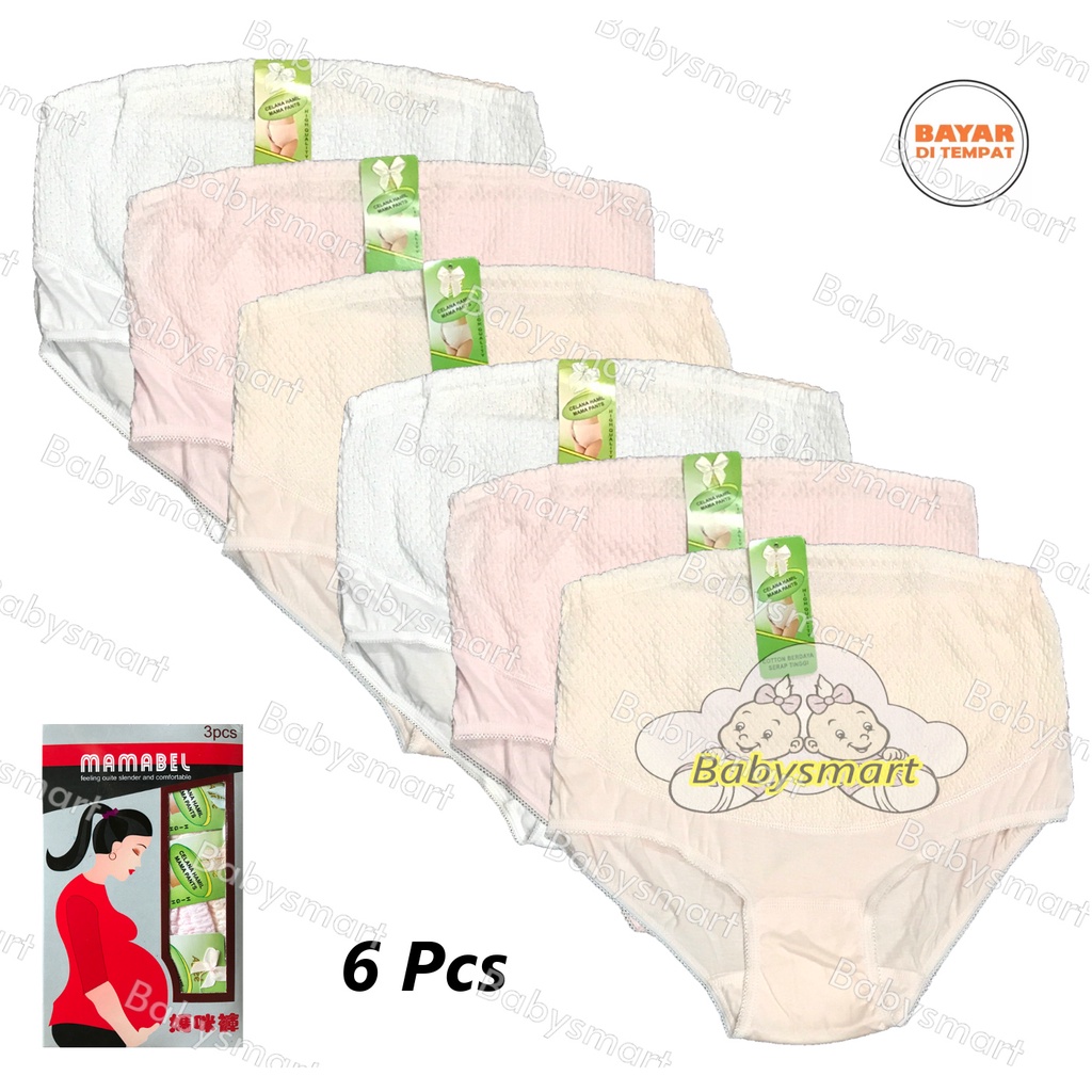 Babysmart - 6 pcs Celana Dalam / CD Hamil MAMABEL H-500/Maternity Pant/CD Ibu Hamil