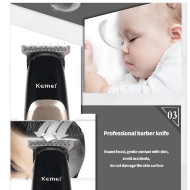 Kemei KM-3207 Hair Clipper Rechargeable Alat Mesin Cukur Rambut KM3207 Original