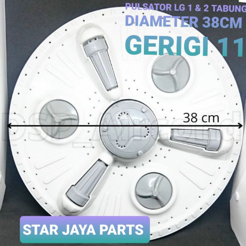 PULSATOR MESIN CUCI LG 1 &amp; 2 TABUNG DIAMETER 38 GERIGI 11