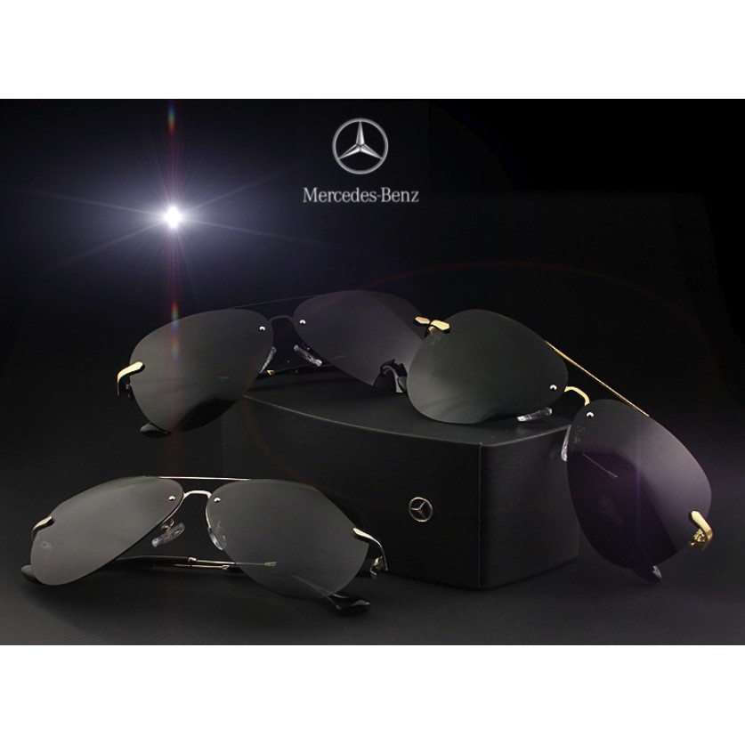 Kacamata Sunglass Fashion Cool Mewah Mercedes Benz Aviator Pilot Premium UV Protect Glasses