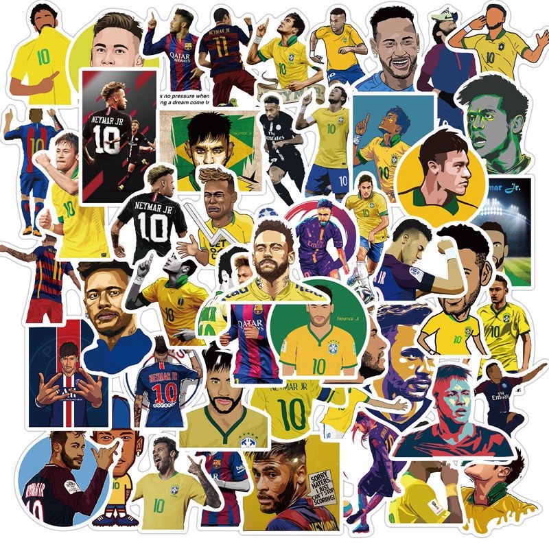 Neymar lembar stiker Brazil sepak bola superstar Neymar notebook Jurnal stiker bagasi cangkir air st