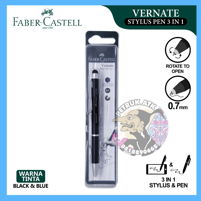 

[PCS] FABER CASTELL STYLUS PEN VERNATE 3 IN 1*