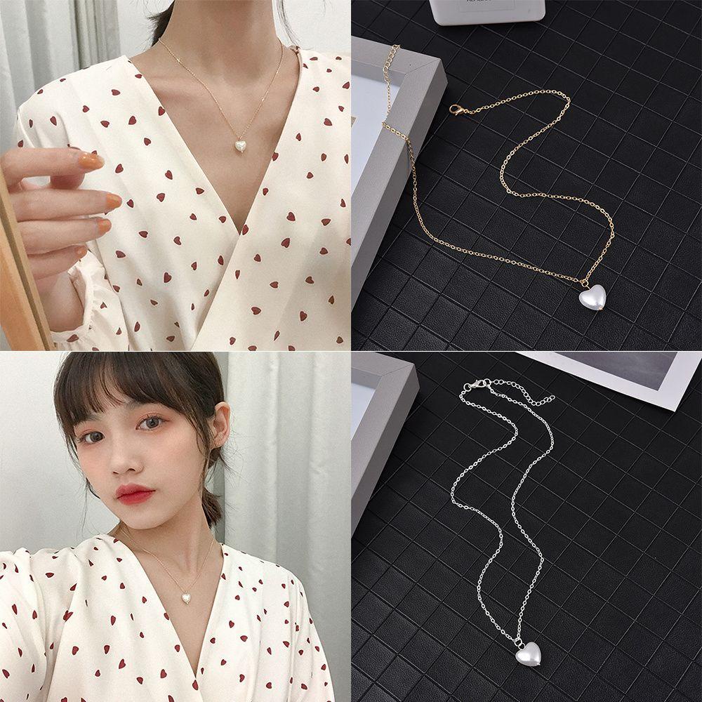 Preva Beads Rantai Leher Wanita Cinta Liontin Goth Chocker Kalung