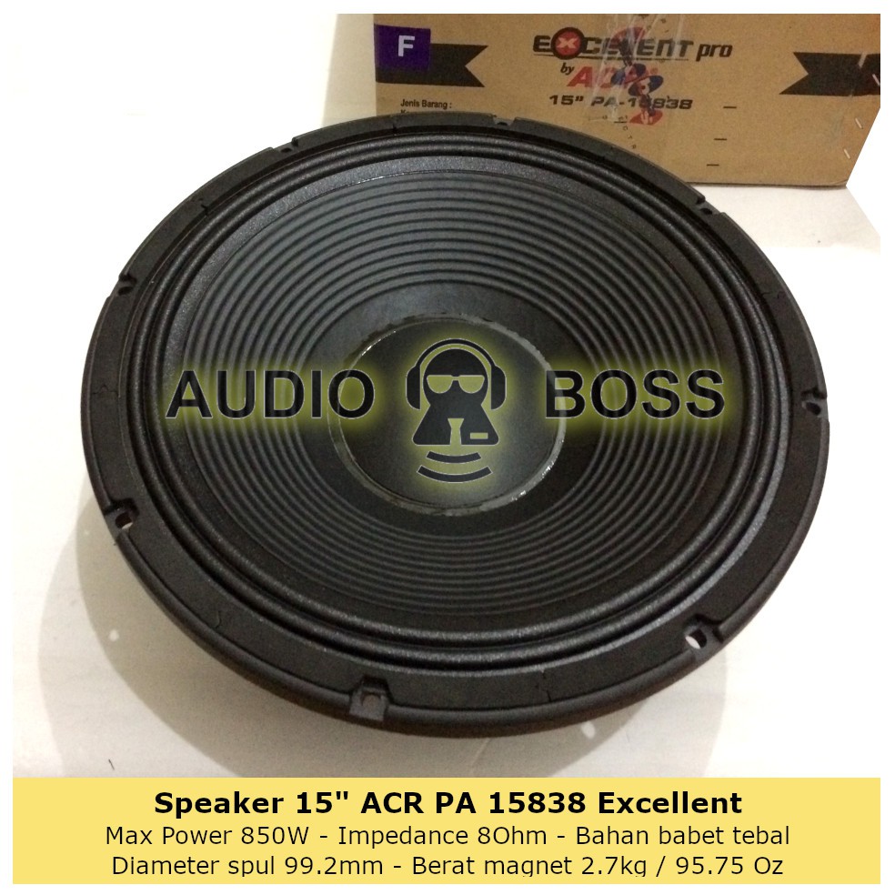 Speaker 15 Inch Excellent ACR Full Range 15838 - Speaker ACR 15" 15838