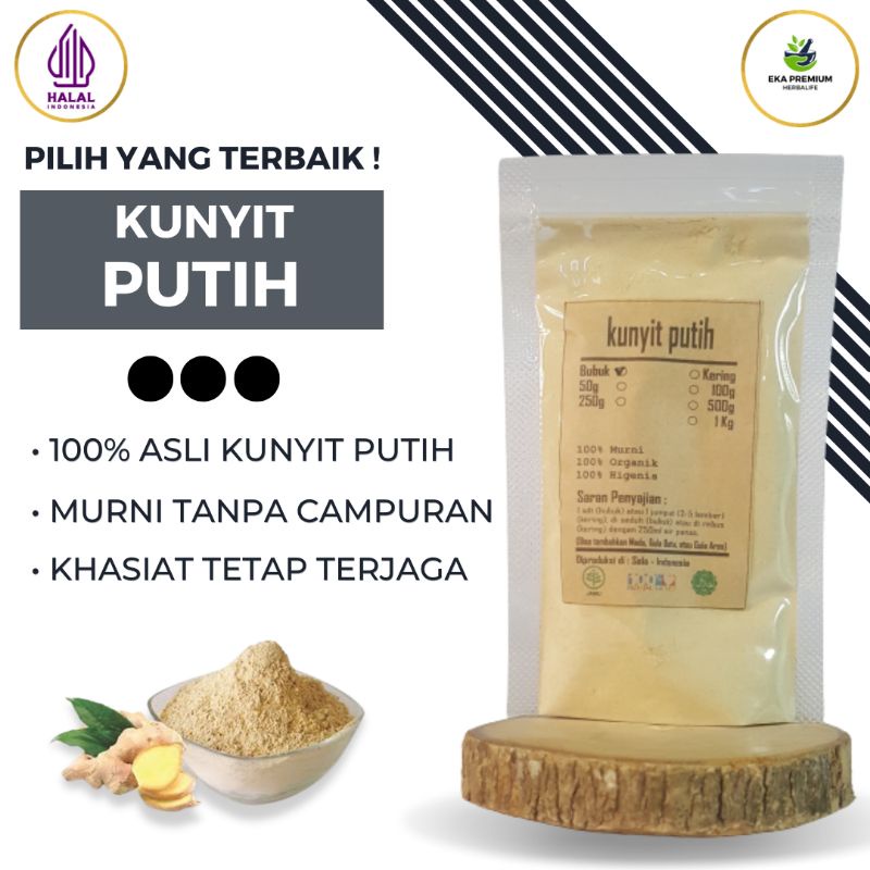 Jual Serbuk Kunyit Kunir Putih Bubuk Halus Murni Rempah Rempah Asli