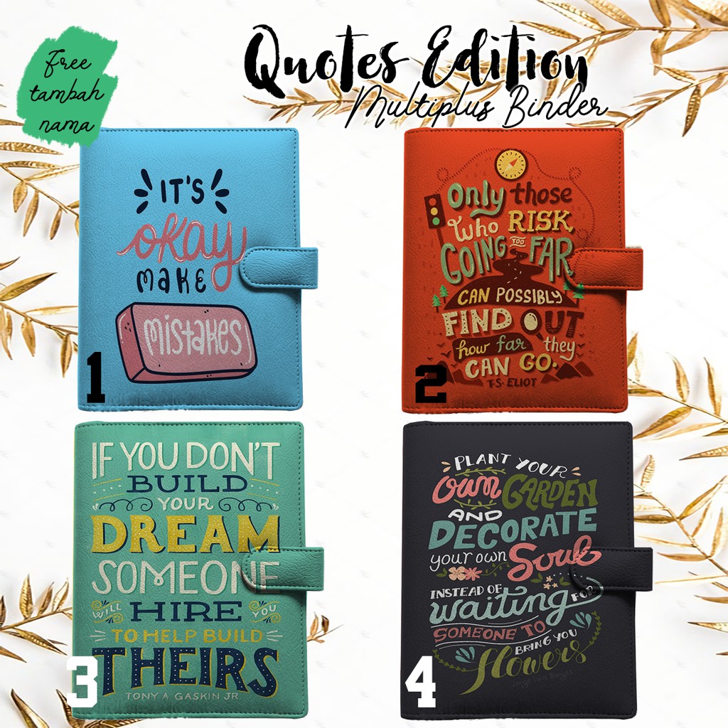 

Binder Life Quotes Edition Custom 6 ring / 20 ring / 26 ring PRE ORDER9