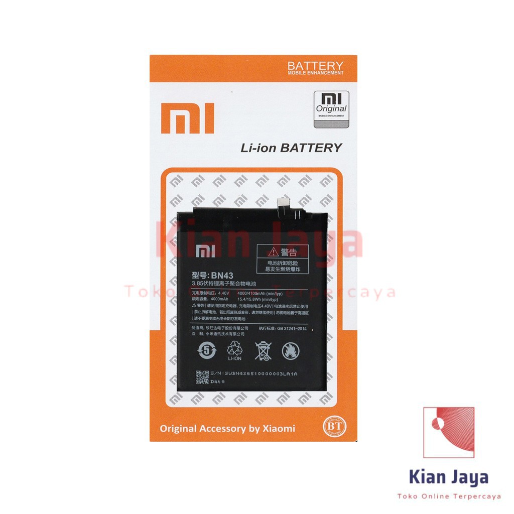 Baterai Hp XiaoMi BN43 Redmi Note 4x Original OEM Batrai Batre Battery Xiao Mi BN 43