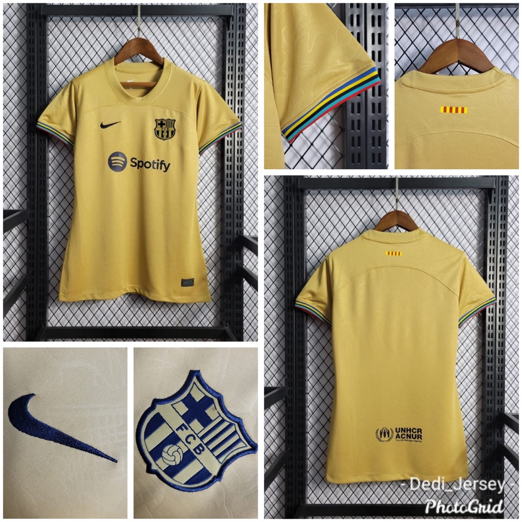 COD JERSEY LADIES WANITA BARCELONA BARCA AWAY GRADE ORI IMPORT PREMIUM TOP QUALITY 2022 2023 NEW STA