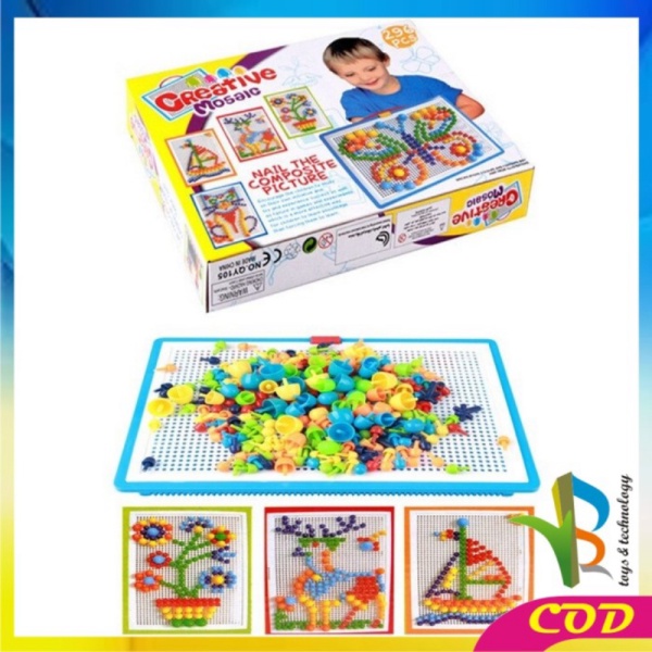 

Jual RB-M14 Mainan Edukasi Anak Creative Mosaic Susun Paku 3D Puzzle Block Diskon