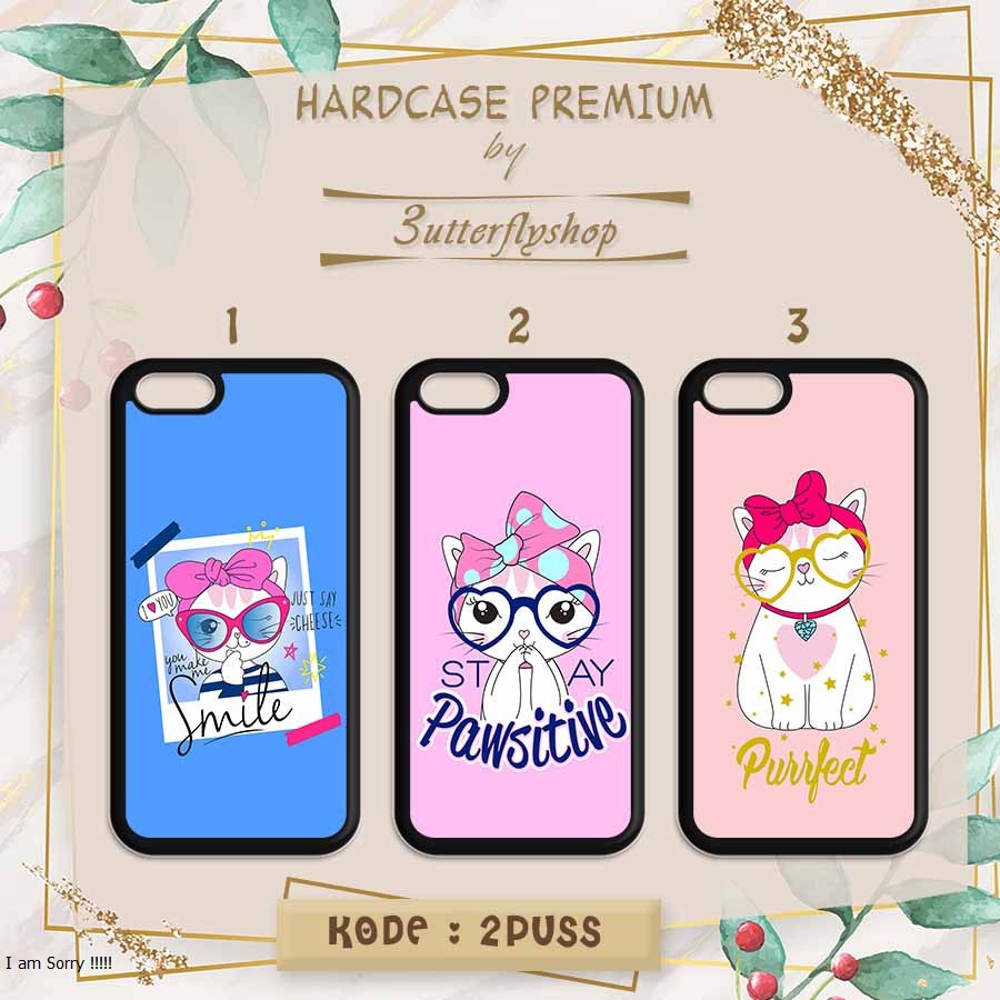 HARDCASE Sweet Pinky cat casing case Oppo Vivo Realme Redmi Xiaomi Samsung Iphone