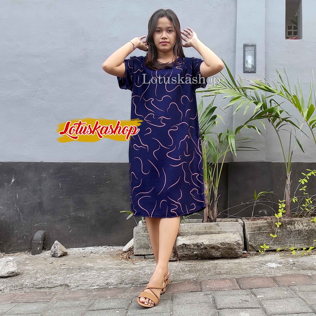 Daster Bali Daisy-Moluska Navy