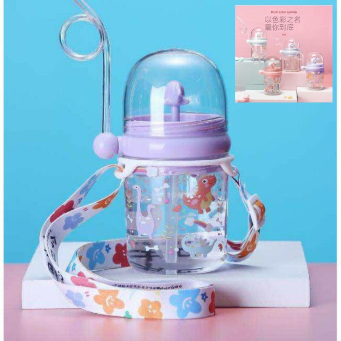 TERLARIS!!! Botol Minum Anak Air Mancur Motif Dolphin Children Penutup