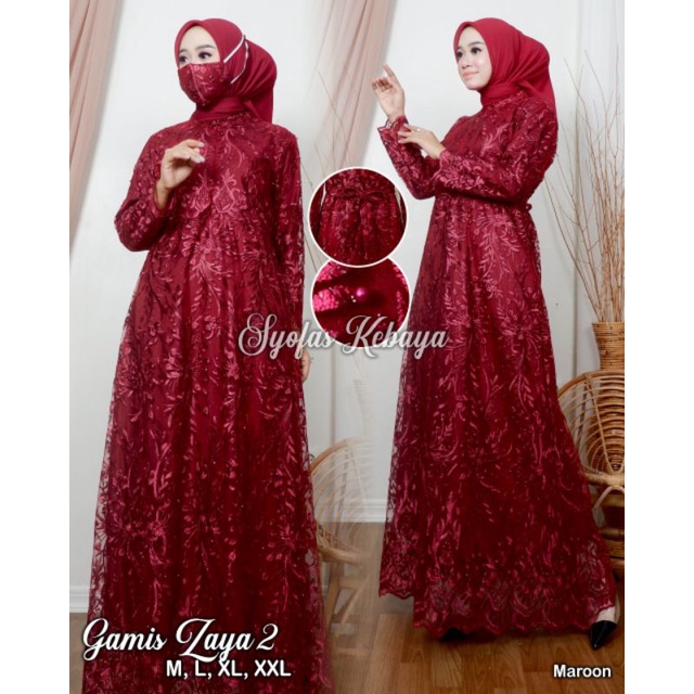 gamis brokat tulle DFS /kebaya modren/kebaya muslim/kebaya wisuda / gamis pesta / real pict gamis terlaris / gamis terbaru / gamis busui / ootd gamis muslim / gamis pesta 4.8 140 Penilaian 274 T