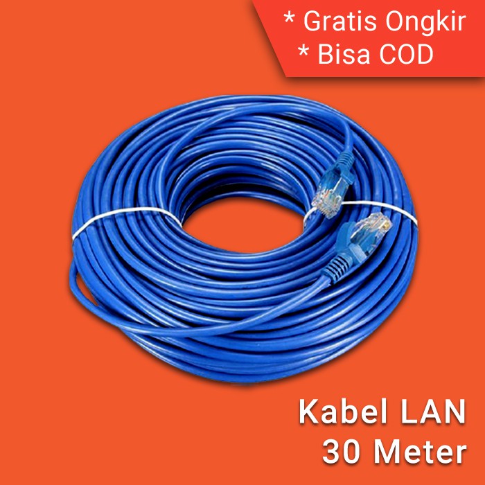 Kabel LAN UTP  Cat 5 30 Meter RJ45 Pabrikan kabel rj 45