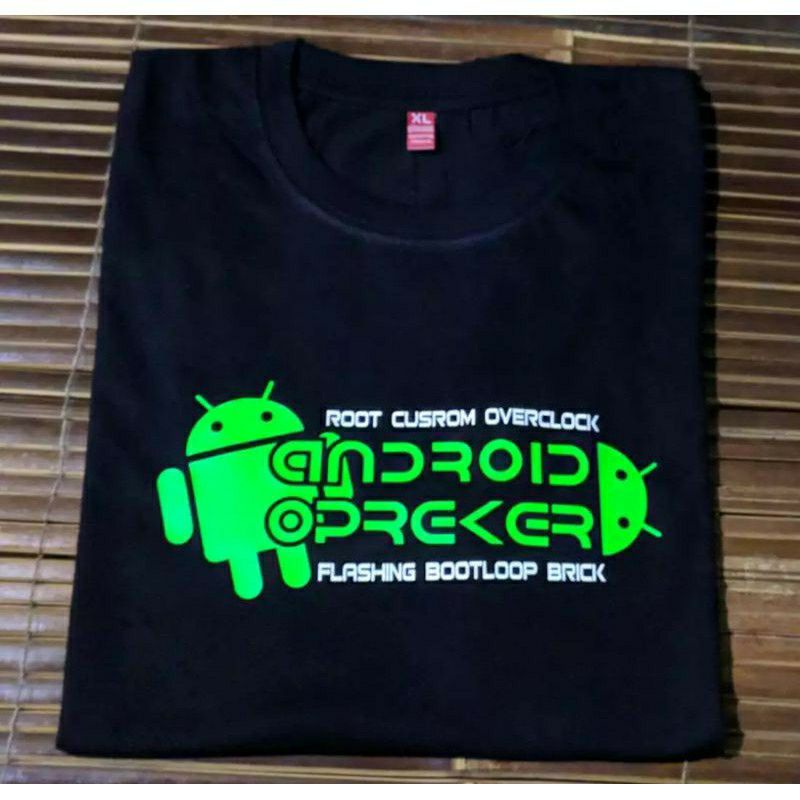 Baju T-shirt Kaos Android Opreker l kaos teknisi Hp android