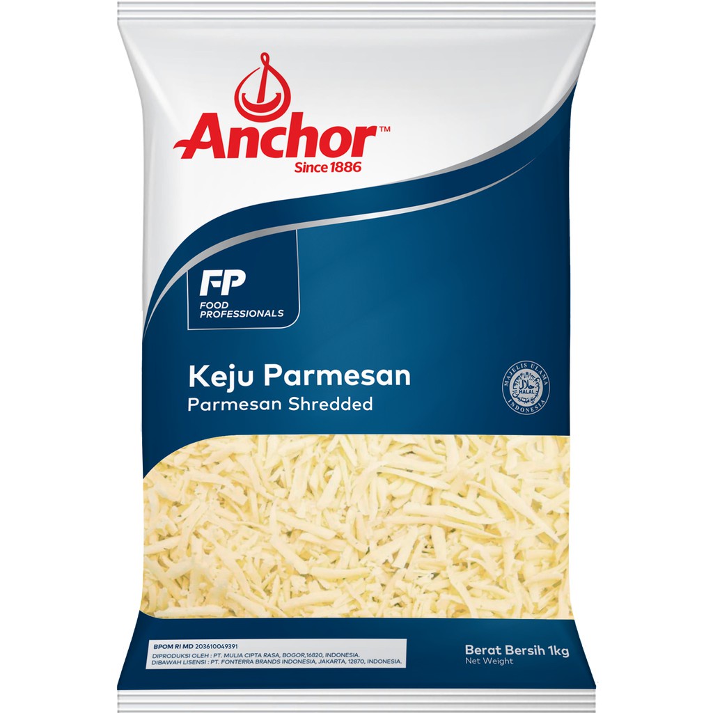 ANCHOR KEJU PARMESAN PARUT 250GR/PARMESAN CHEESE SHREDDED