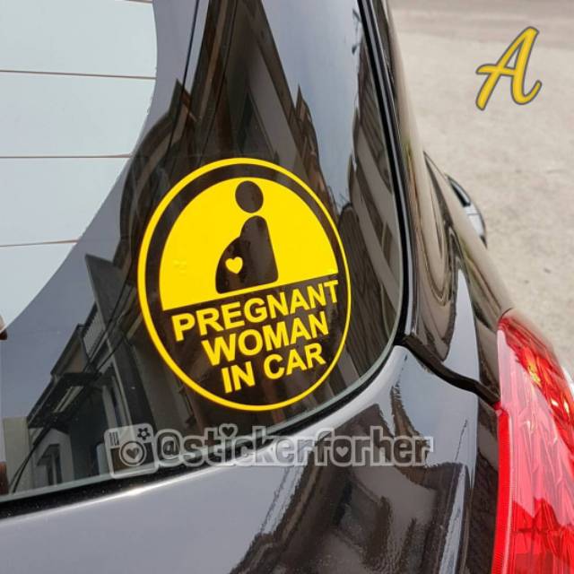 Stiker Decal Mobil Ibu Hamil / Pregnant Woman On Board ...