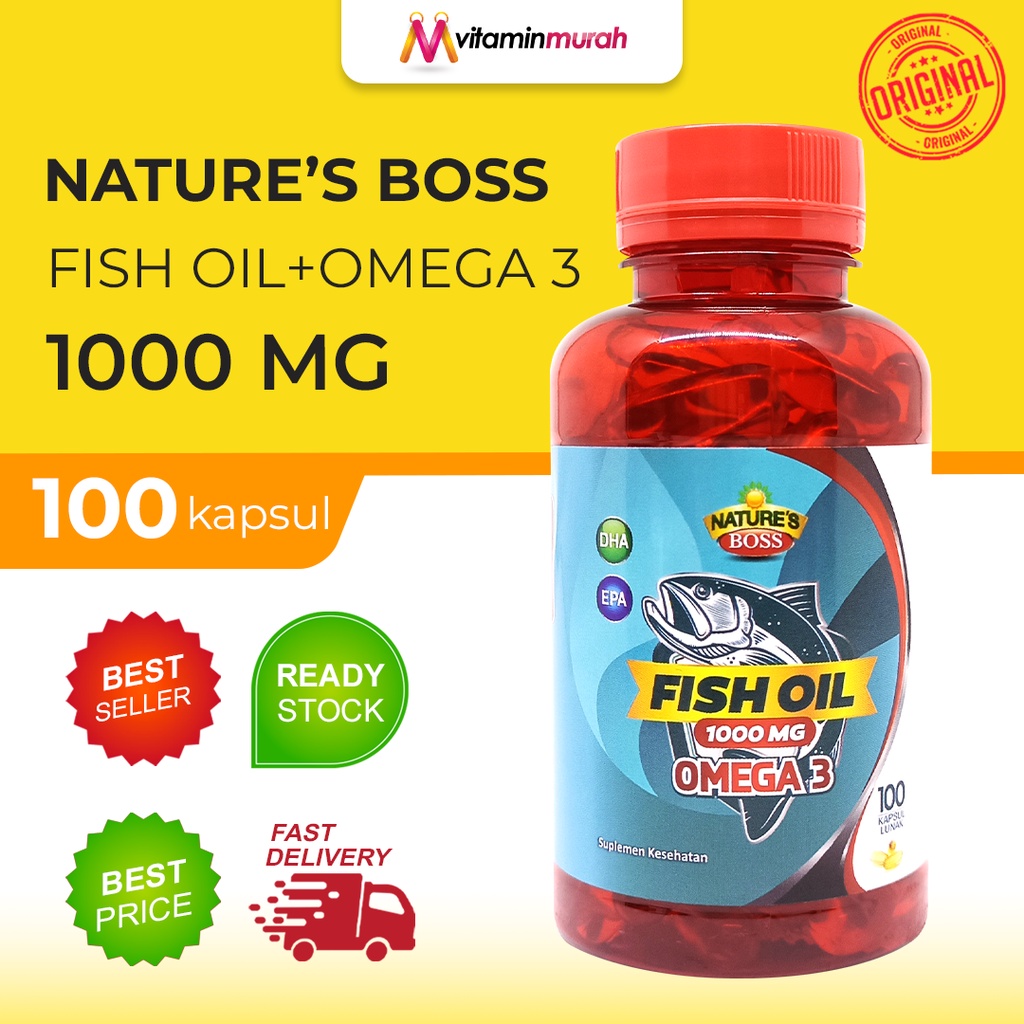 Jual OMEGA 3 FISH OIL 1000 MG NATURE BOSS ISI 100 SOFTGELS | Shopee ...