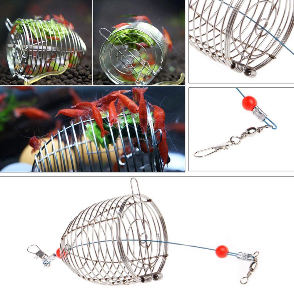 Tempat Umpan Aquarium Nanas Bahan Stainless Steel Tahan Lama Trap Basket Fishing Lure Cage