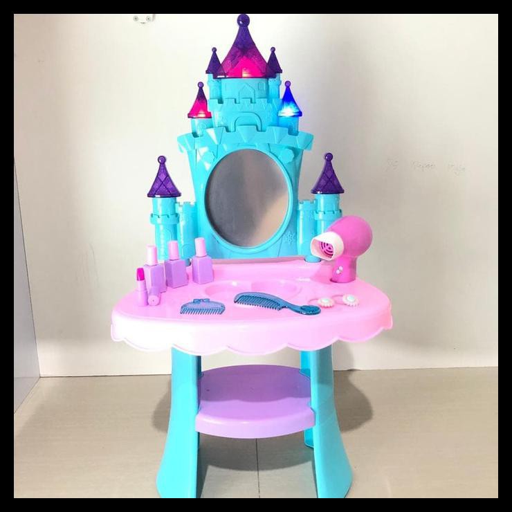 MAINAN ANAK PEREMPUAN CASTLE DRESS UP MEJA RIAS BEAUTY ATAU FASION GIRL SET