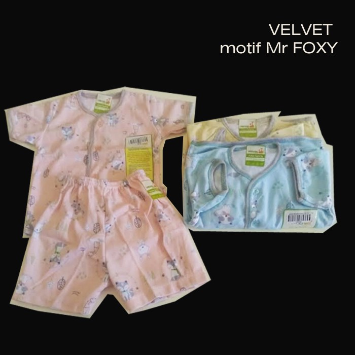  Velvet Junior Setelan Pendek Anak 0 3 Tahun Baju Bayi 