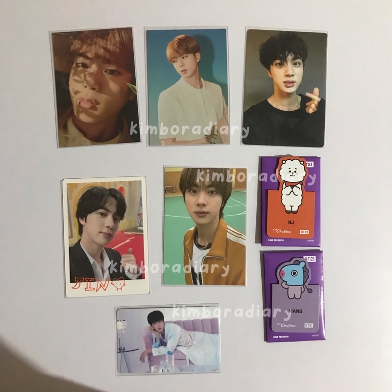 jin photocard lightstick + be ess rebahan official + MPC Jin Love Your Self Bunga