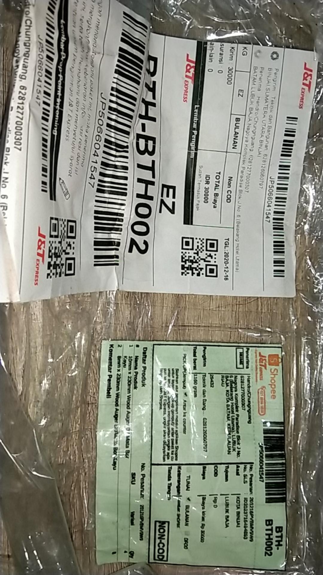 8mm X 230mm Wood Auger Bit/mata Bor Kayu