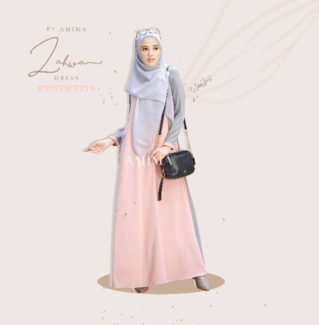 AMIMA NEW ZAHWA DRESS GAMIS ONLY Bahan Lady Zara