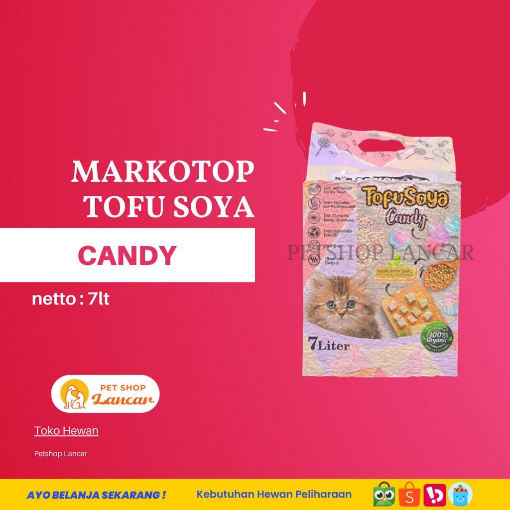 pasir kucing MARKOTOP MARKOTOPS tofu soya clump 7Liter - Candy