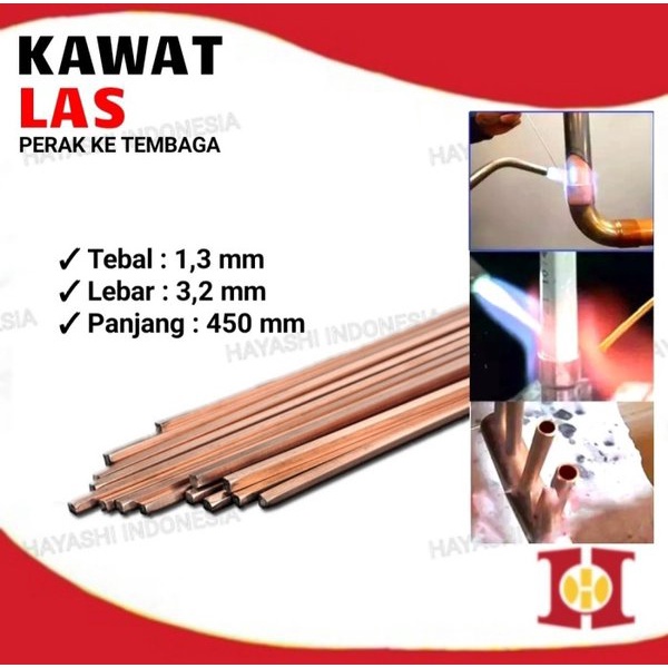 Kawat Perak Las Tembaga Pipa AC Kulkas Welding Brazing Alloy Harris - 5pcs