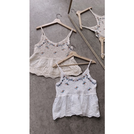 korean crochet lace Vest