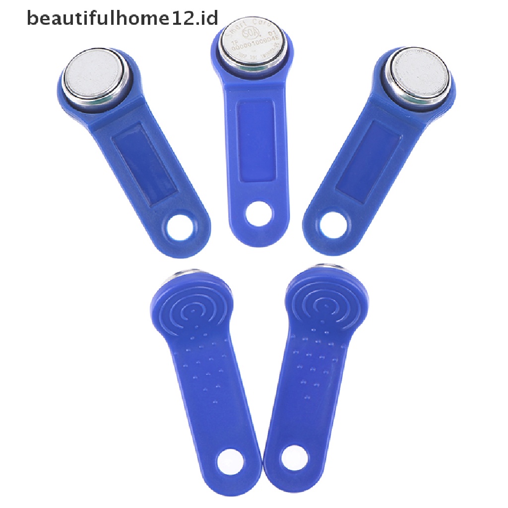 【beautifulhome12.id】 5Pcs DS1990A-F5 IButton I-Button 1990A-F5 Electronic Key IB Tag Cards Fobs Cards .