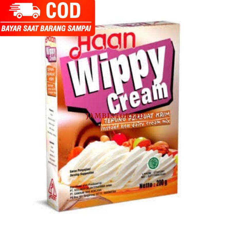

(JAMBISTOREID) Wippy Cream Haan Bubuk Pembuat Whip Krem Termurah Jambi Jasa Titip Belanja