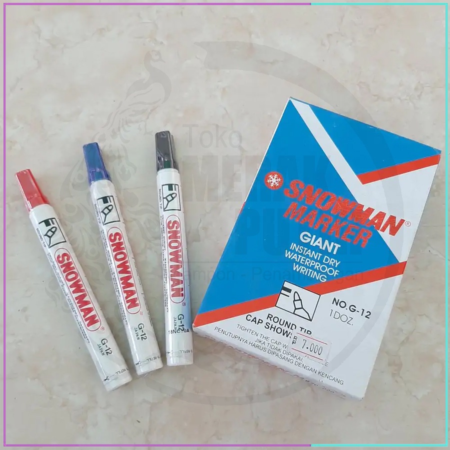 

Spidol/ Boardmarker Snowman C-12 PERMANENT & EXTENDED - Original