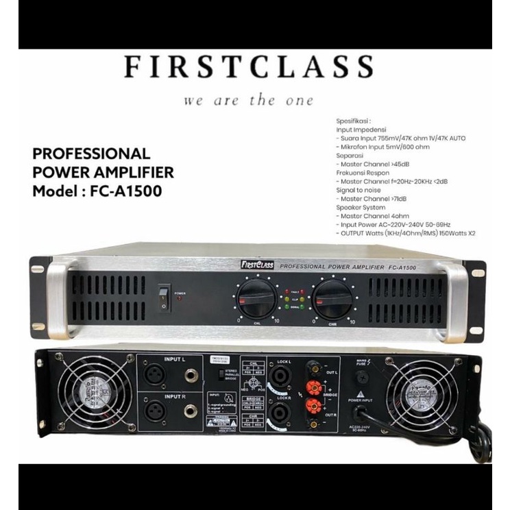 power amplifier firstclass fc a1500 a 1500 first class original