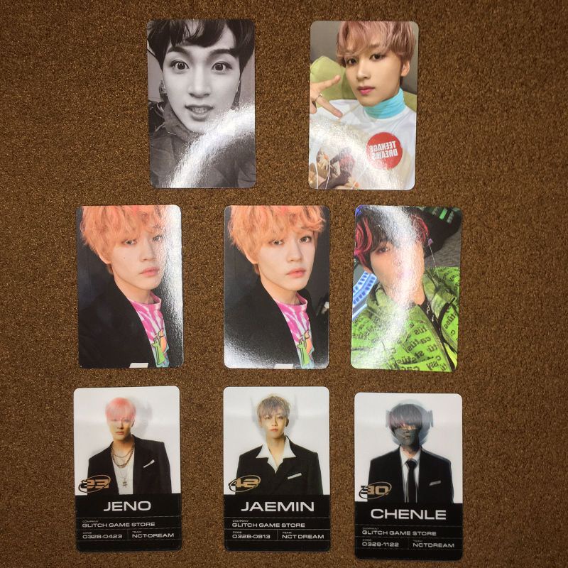 Ready Stock PC Poca Photocard Haechan Jeno Jaemin Chenle Lenti Glimo Glitch Mode Scratch Sticky Stic