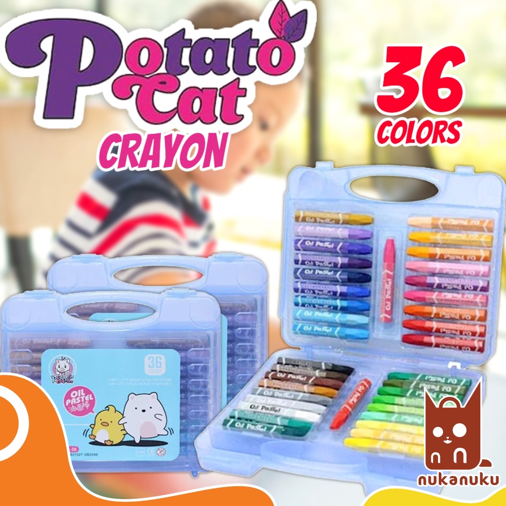 

Krayon / Crayon / Oil Pastel / Alat Rulis / Alat Menggambar / Alat Mewarnai Potato Cat Crayon 36 Warna