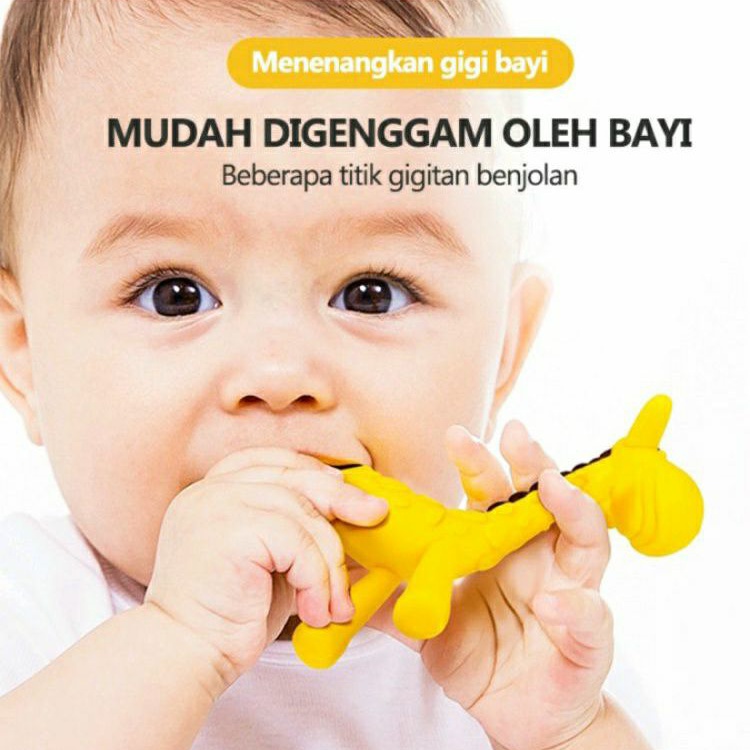 Teether Bayi Jerapah BPA Free / Gigitan Bayi 3 Month +/ Teether Giraffe